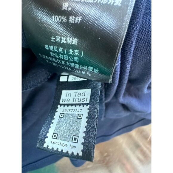 Ted Baker Womens Navy Blue IIsobel Drape Jersey T-Shirt Sz 3 - Picture 12 of 15